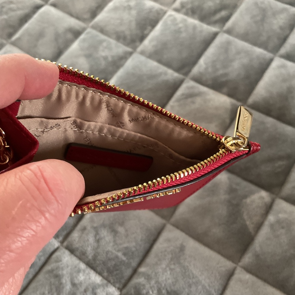 Michael Kors Red Leather Wristlet